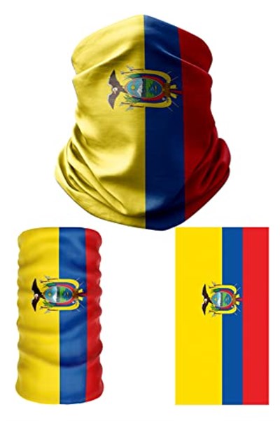 e taktik Multifunctional Flag of Ecuador Seamless UV+Face Mask Headband Bandana Do Rag Hairband