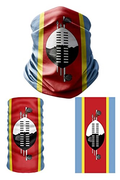 e taktik Multifunctional Flag of Eswatini Seamless UV+Face Mask Headband Bandana Do Rag Hairband