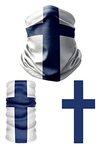 e taktik Multifunctional Flag of Finland Seamless UV+Face Mask Headband Bandana Do Rag Hairband