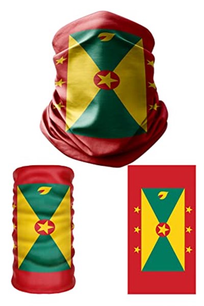 e taktik Multifunctional Flag of Grenada Seamless UV+Face Mask Headband Bandana Do Rag Hairband