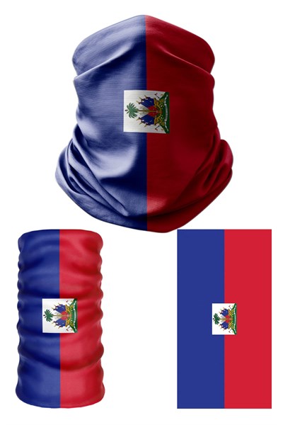 e taktik Multifunctional Flag of Haiti Seamless UV+Face Mask Headband Bandana Do Rag Hairband
