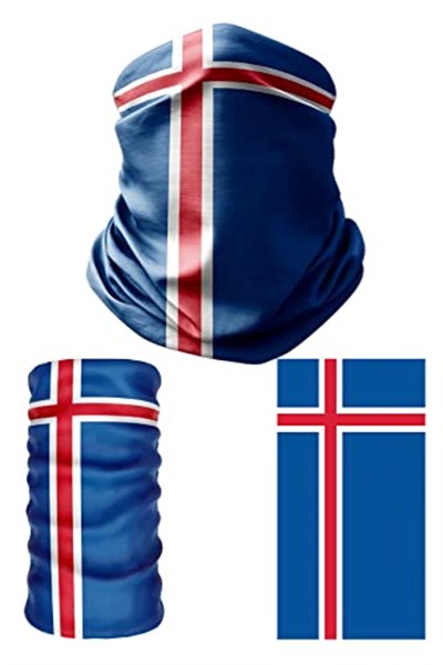 e taktik Multifunctional Flag of İceland Seamless UV+Face Mask Headband Bandana Do Rag Hairband
