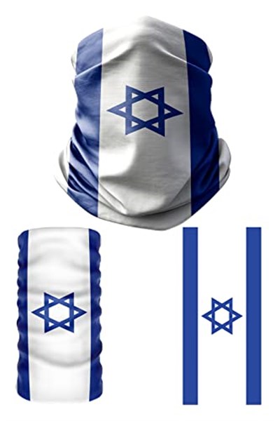 e taktik Multifunctional Flag of Israel Seamless UV+Face Mask Headband Bandana Do Rag Hairband