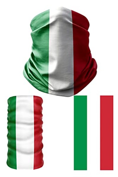 e taktik Multifunctional Flag of Italy Seamless UV+Face Mask Headband Bandana Do Rag Hairband