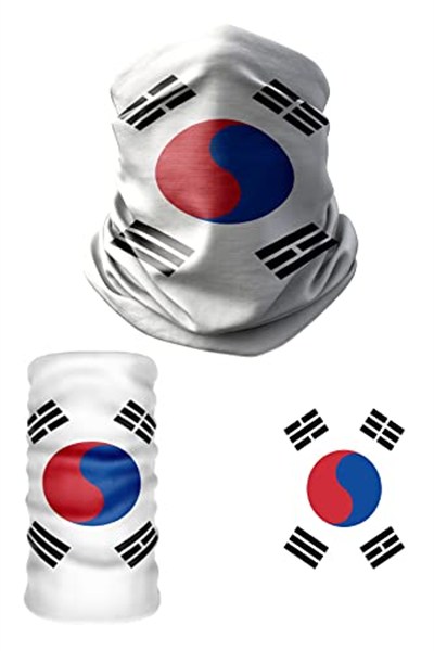 e taktik Multifunctional Flag of Korea Seamless UV+Face Mask Headband Bandana Do Rag Hairband