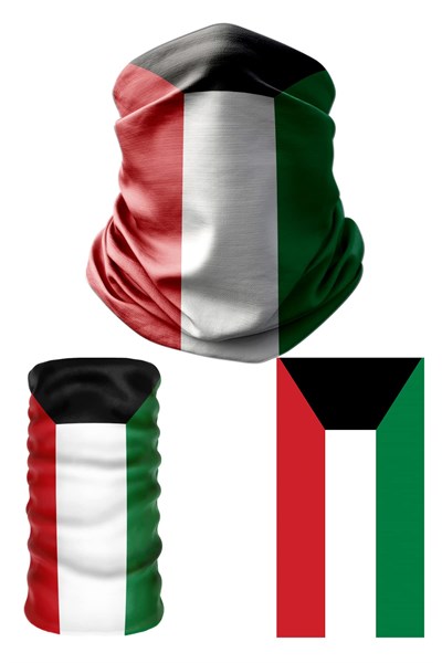 e taktik Multifunctional Flag of Kuwait Seamless UV+Face Mask Headband Bandana Do Rag Hairband