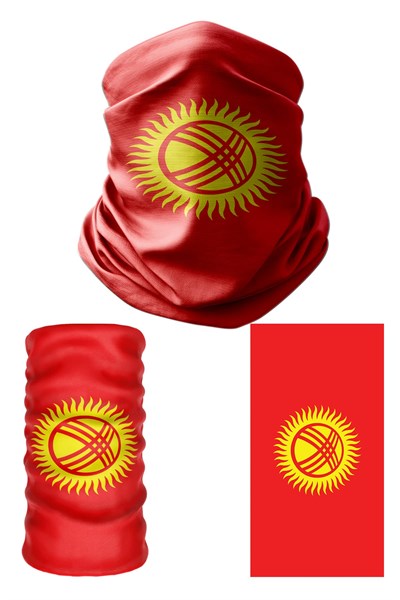 e taktik Multifunctional Flag of Kyrgzstan Seamless UV+Face Mask Headband Bandana Do Rag Hairband
