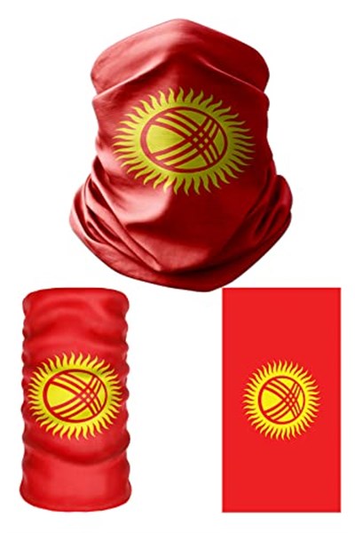 e taktik Multifunctional Flag of Kyrgzstan Seamless UV+Face Mask Headband Bandana Do Rag Hairband
