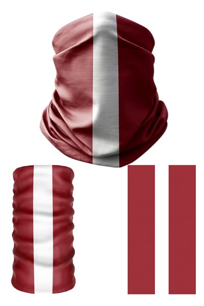 e taktik Multifunctional Flag of Latvia Seamless UV+Face Mask Headband Bandana Do Rag Hairband