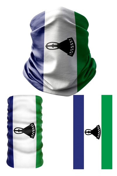 e taktik Multifunctional Flag of Lesotho Seamless UV+Face Mask Headband Bandana Do Rag Hairband