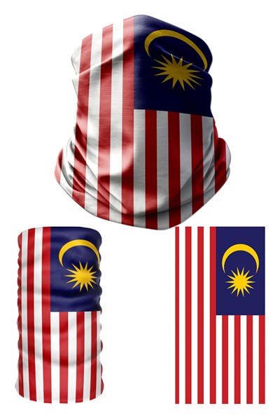 e taktik Multifunctional Flag of Malaysia Seamless UV+Face Mask Headband Bandana Do Rag Hairband