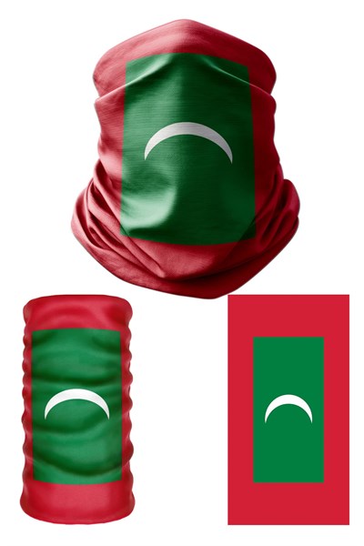 e taktik Multifunctional Flag of Maldives Seamless UV+Face Mask Headband Bandana Do Rag Hairband
