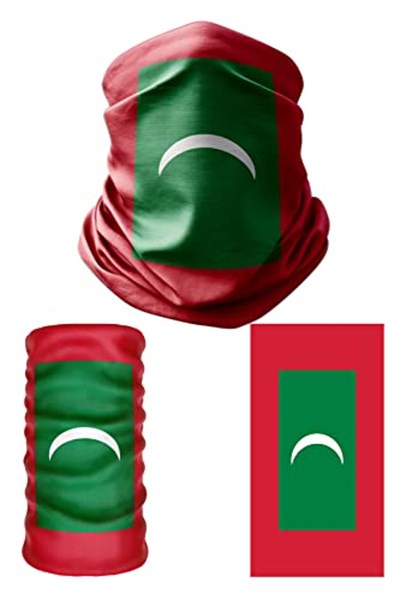 e taktik Multifunctional Flag of Maldives Seamless UV+Face Mask Headband Bandana Do Rag Hairband