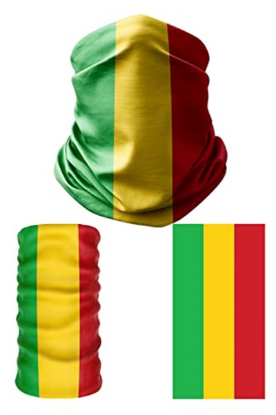 e taktik Multifunctional Flag of Mali Seamless UV+Face Mask Headband Bandana Do Rag Hairband