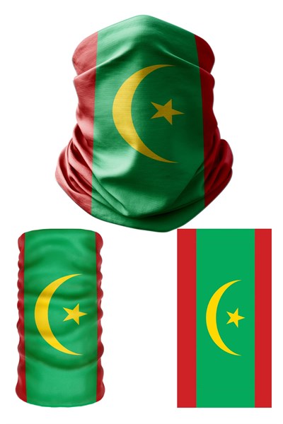 e taktik Multifunctional Flag of Mauritania Seamless UV+Face Mask Headband Bandana Do Rag Hairband