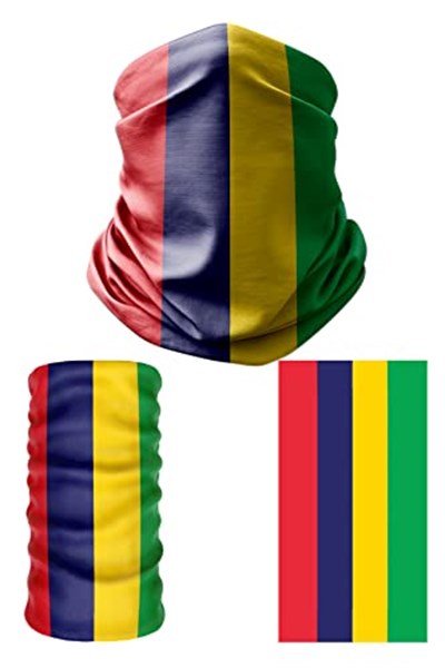 e taktik Multifunctional Flag of Mauritius Seamless UV+Face Mask Headband Bandana Do Rag Hairband