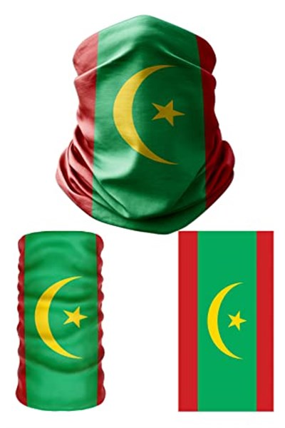 e taktik Multifunctional Flag of Mauritania Seamless UV+Face Mask Headband Bandana Do Rag Hairband