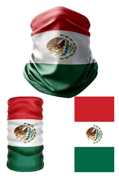 e taktik Multifunctional Flag of Mexsico Seamless UV+Face Mask Headband Bandana Do Rag Hairband