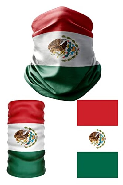 e taktik Multifunctional Flag of Mexsico Seamless UV+Face Mask Headband Bandana Do Rag Hairband