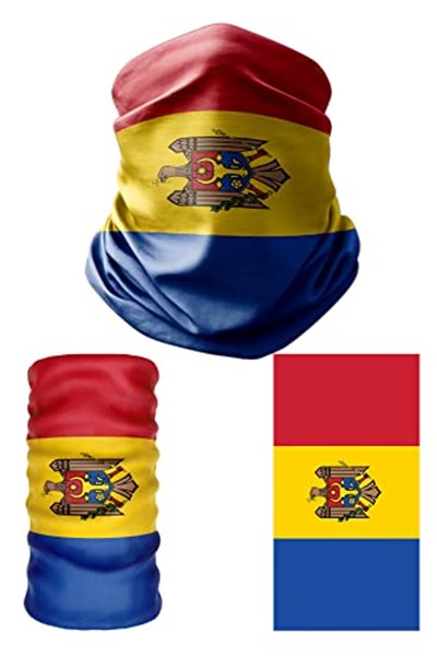 e taktik Multifunctional Flag of Moldova Seamless UV+Face Mask Headband Bandana Do Rag Hairband