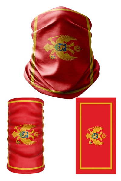 e taktik Multifunctional Flag of Montenegro Seamless UV+Face Mask Headband Bandana Do Rag Hairband
