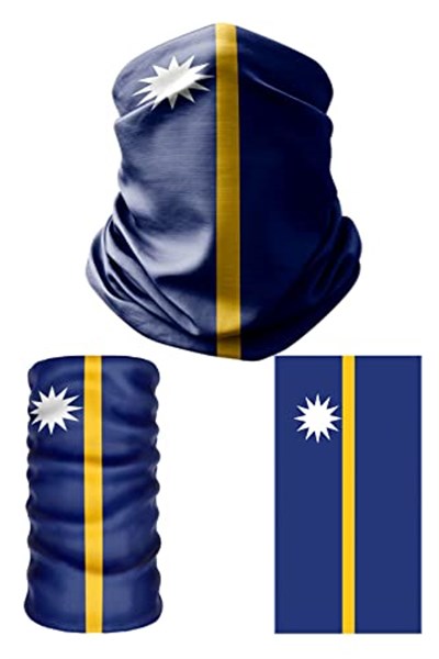 e taktik Multifunctional Flag of Nauru Seamless UV+Face Mask Headband Bandana Do Rag Hairband
