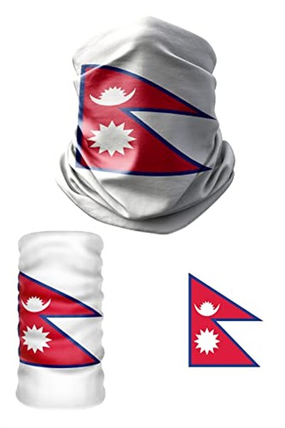 e taktik Multifunctional Flag of Nepal Seamless UV+Face Mask Headband Bandana Do Rag Hairband