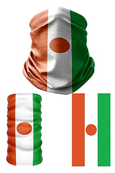e taktik Multifunctional Flag of Niger Seamless UV+Face Mask Headband Bandana Do Rag Hairband