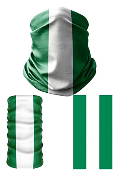 e taktik Multifunctional Flag of Nigeria Seamless UV+Face Mask Headband Bandana Do Rag Hairband