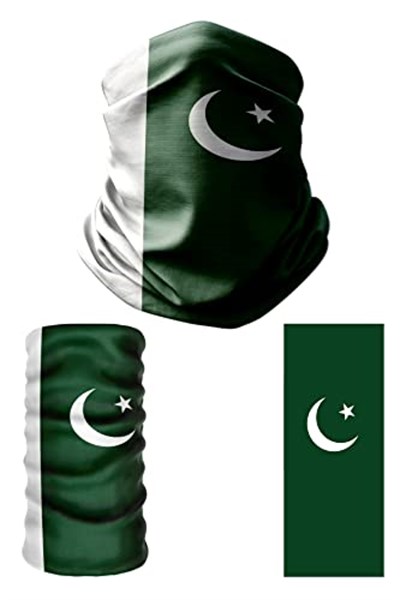 e taktik Multifunctional Flag of Pakistan Seamless UV+Face Mask Headband Bandana Do Rag Hairband