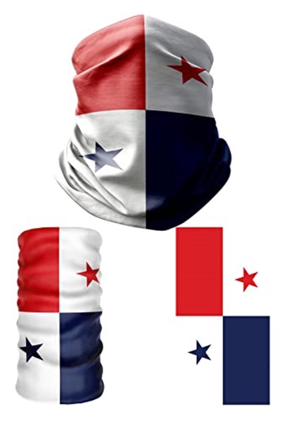e taktik Multifunctional Flag of Panama Seamless UV+Face Mask Headband Bandana Do Rag Hairband