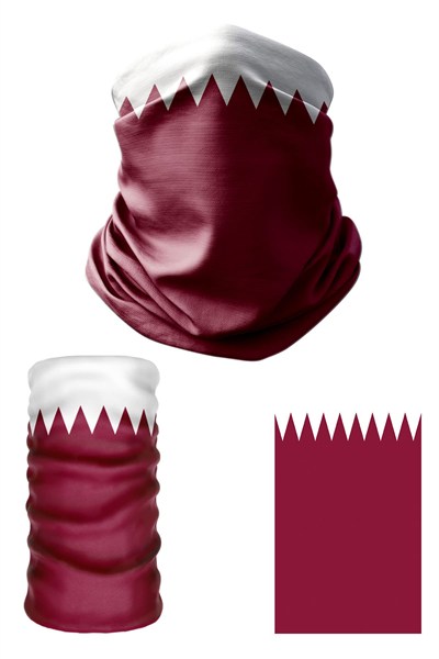 e taktik Multifunctional Flag of Qatar -علم قطر Seamless UV+Face Mask Headband Bandana Do Rag Hairband