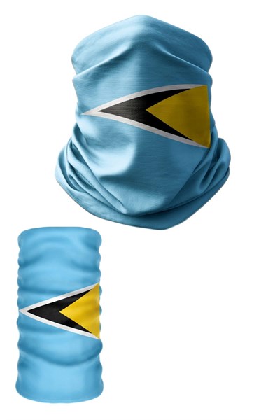 e taktik Multifunctional Flag of Saint Lucia Seamless UV+Face Mask Headband Bandana Do Rag Hairband