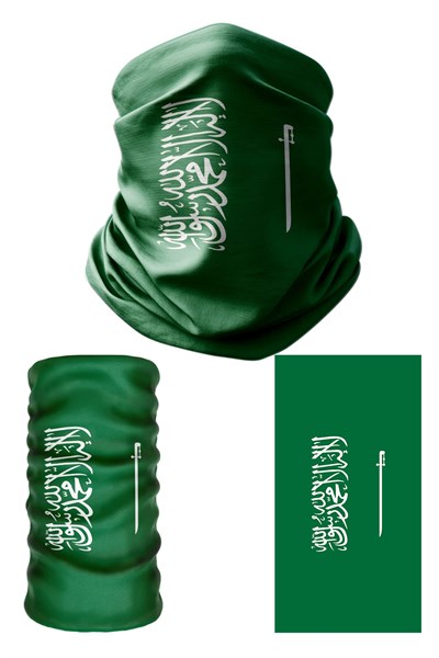 e taktik Multifunctional Flag of Saudi Arabia Seamless UV+Face Mask Headband Bandana Do Rag Hairband