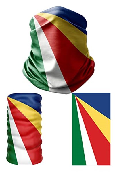 e taktik Multifunctional Flag of Seychelles Seamless UV+Face Mask Headband Bandana Do Rag Hairband