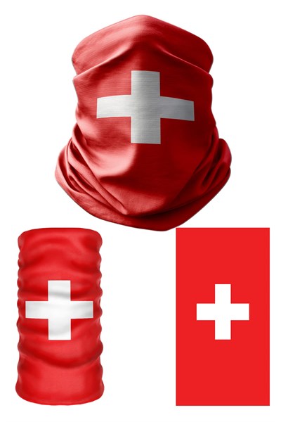 e taktik Multifunctional Flag of Switzerland Seamless UV+Face Mask Headband Bandana Do Rag Hairband