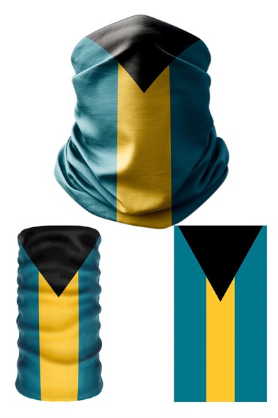 e taktik Multifunctional Flag of the Bahamas Seamless UV+Face Mask Headband Bandana Do Rag Hairband