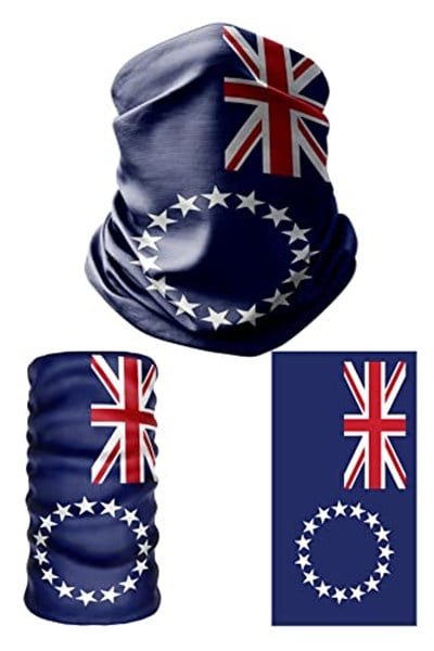 e taktik Multifunctional Flag of the Cook Islands Seamless UV+Face Mask Headband Bandana Do Rag Hairband