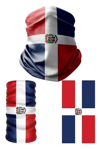 e taktik Multifunctional Flag of the Dominican Republic Seamless UV+ Headband Bandana Do Rag Hairband
