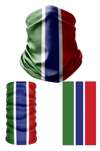 e taktik Multifunctional Flag of the Gambia Seamless UV+Face Mask Headband Bandana Do Rag Hairband