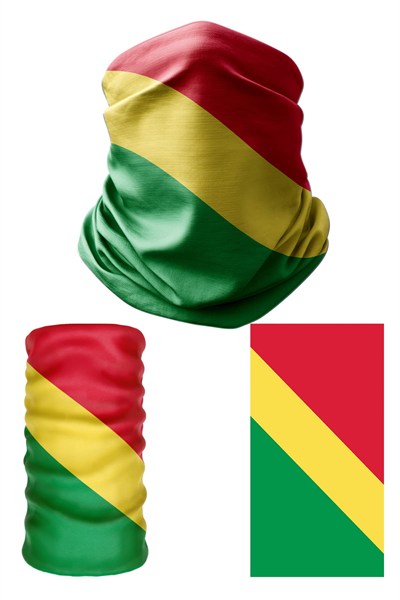 e taktik Multifunctional Flag of the Republic of the Congo Seamless UV+ Headband Bandana Do Rag Hairband