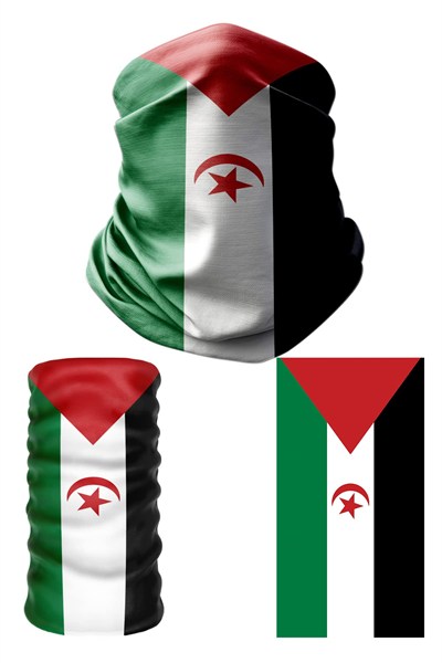 e taktik Multifunctional Flag of the Sahrawi Arab Democratic Republic Seamless UV+Bandana Do Rag Hairband