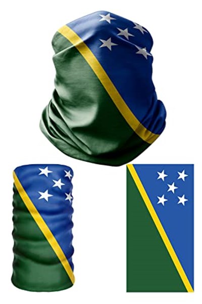 e taktik Multifunctional Flag of the Solomon Islands Seamless UV+Face Mask Headband Bandana Do Rag Hairband