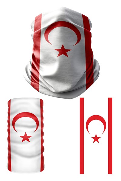 e taktik Multifunctional Flag of the Turkish Republic of Northern Cyprus Seamless UV+Bandana Do Rag Hairband