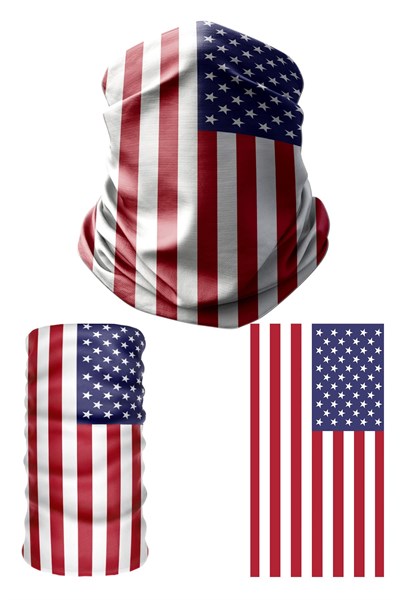 e taktik Multifunctional Flag of the United States Seamless UV+Face Mask Headband Bandana Do Rag Hairband