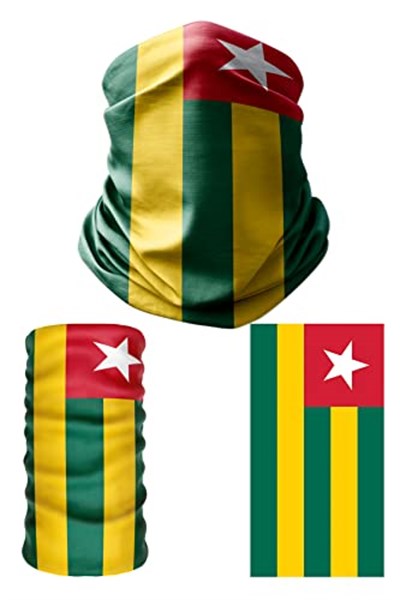 e taktik Multifunctional Flag of Togo Seamless UV+Face Mask Headband Bandana Do Rag Hairband