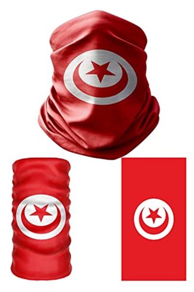 e taktik Multifunctional Flag of Tunisia Seamless UV+Face Mask Headband Bandana Do Rag Hairband