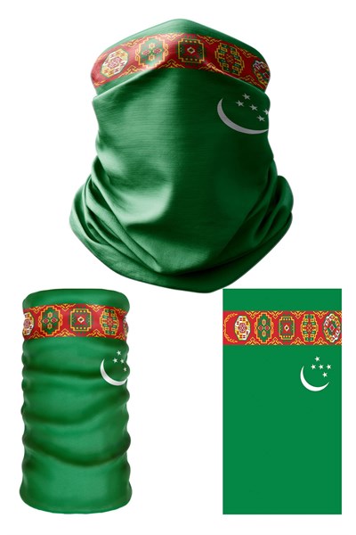 e taktik Multifunctional Flag of Turkmenistan Seamless UV+Face Mask Headband Bandana Do Rag Hairband