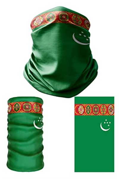e taktik Multifunctional Flag of Turkmenistan Seamless UV+Face Mask Headband Bandana Do Rag Hairband