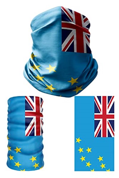 e taktik Multifunctional Flag of Tuvalu Seamless UV+Face Mask Headband Bandana Do Rag Hairband